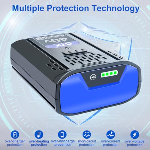 DTK Replacement for Kobalt 40V Battery 6000mAh KPM1040A-03, KM-1640-06, KM 4040-06, Cordless Power Tool Batteries 2 Packs