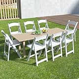 IWDOO 8 sillas plegables de resina, interiores y