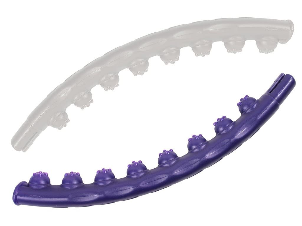 JINPOLI Opony Power Ring Hula Hoop z wypustkami do masażu, średnica 97 cm, waga 0,84 kg, 7 segmentów, kolor niebieski/biały