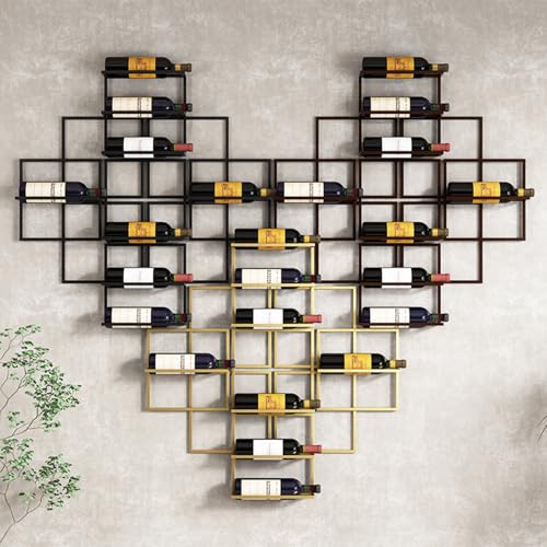 Soporte para botellas de vino de pared estilo vintage metal miniatura 3