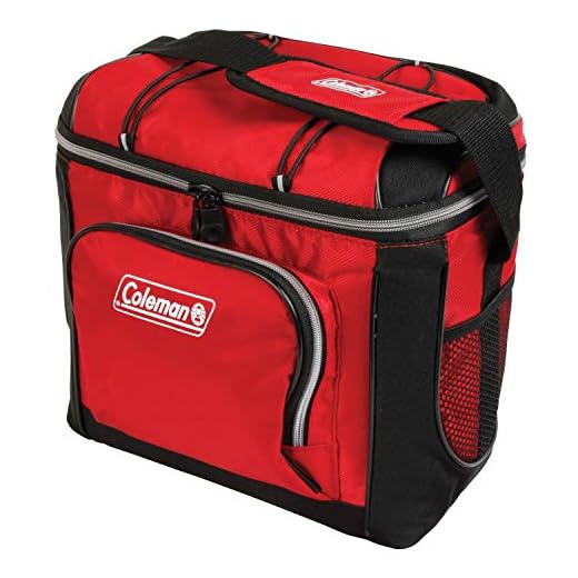 Coleman 16-Can Soft Cooler with Removable Liner, Red