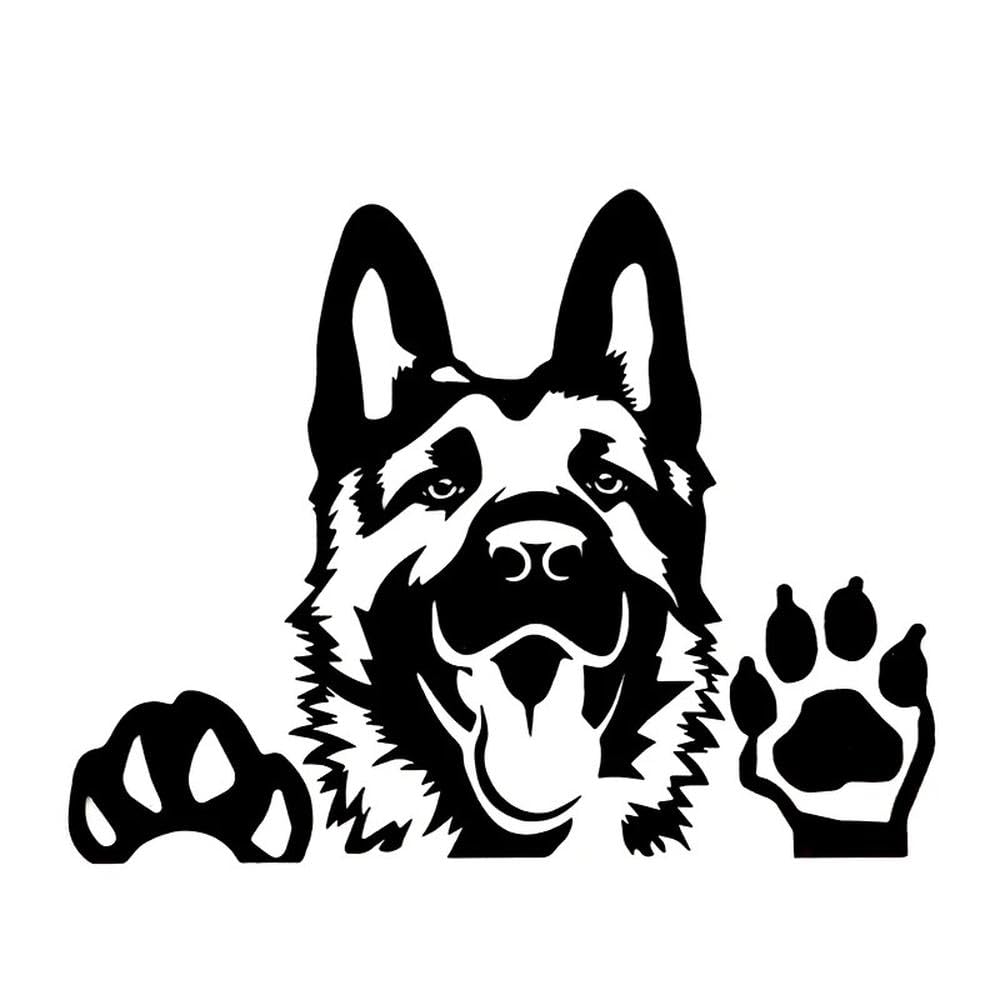 Car Stickers Vinyl Decal Shepherd Dog Motorcycle Decorative Accessories Creative Laptop(Black)