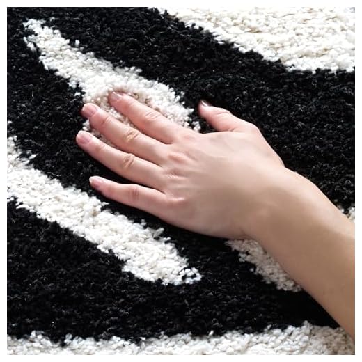 SAFAVIEH Florida Shag Collection 4' x 6' Ivory / Black SG452 Zebra Print Non-Shedding Living Room Bedroom Dining Room Entryway Plush 1.2-inch Thick Area Rug
