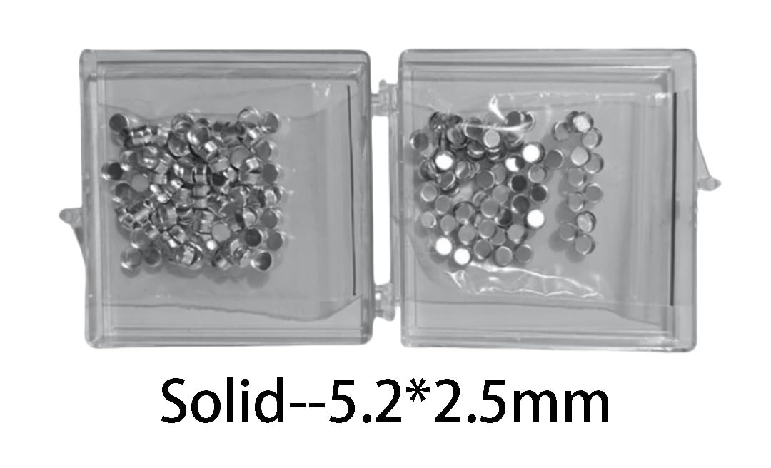 Tygle do różnicowej analizy termicznej 100 szt. - Naczynia ceramiczne na próbki z aluminium i tlenku glinu(Solid-5.2 * 2.5mm)