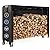 DOCEPERT Outdoor Firewood Rack Cover 8 feet?420D Oxford Firewood Cover with Waterproof Zipper?log rack cover With Openable Front Flap?96"X24"X49", Black