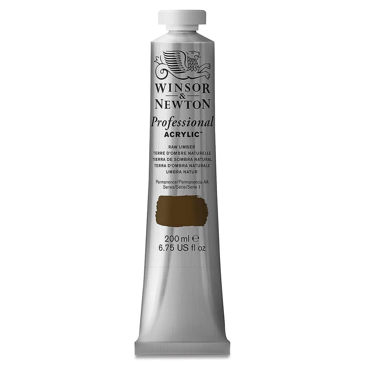 Winsor & Newton 2337554 Professional Acrylfarbe in Künstlerqualität, hohe Farbbrillanz & Deckkraft, Archivqualität, 200ml Tube - Umbra Natur