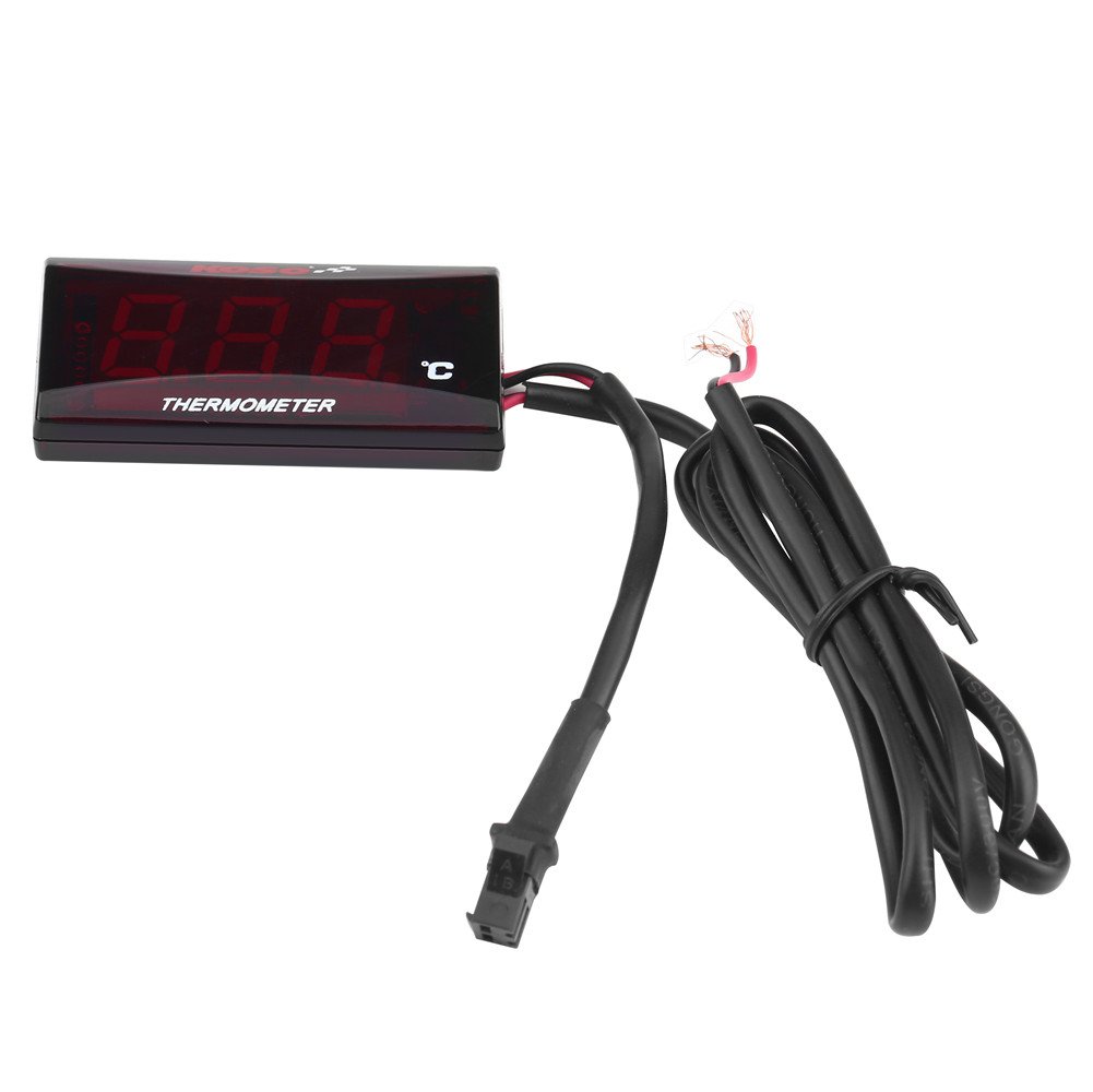 Yctze Compteur Temperature pour Compteur de Temperature Moto Thermomètre de Moto Compteur Universel de Jauge de Température de Température d'eau d'instrument de Thermomètre Numérique de Moto