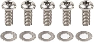 NICECNC 5pcs Titanium Alloy Derby Cover Screws Compatible with Harley CVO Road Glide/Street Glide,Fat Bob 114 FXFBS/FXFB,Fat Boy 114 FLFBS/FLFB,Road Glide/Road King,SEE FITMENT!(Titanium)