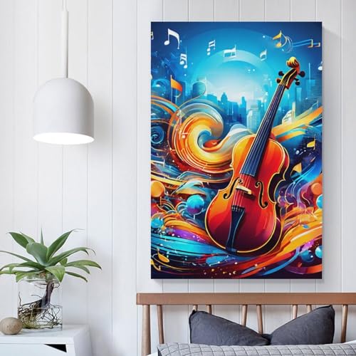 Cuadro de violín moderno para decorar las paredes de tu dormitorio o salón 5