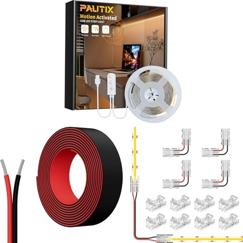 Tira de LED COB PAUTIX con sensor de movimiento 5V USB 2700K miniatura 1