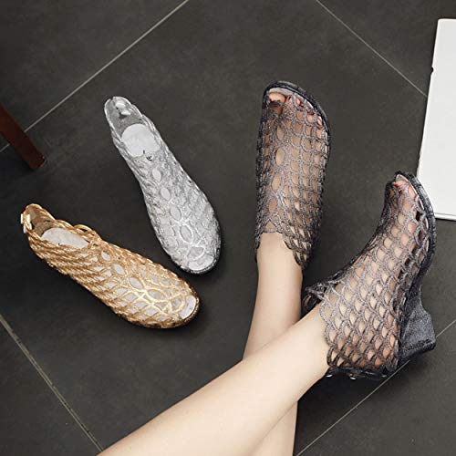 xsby Summer Style Summer Shoes Women Wedges Sandals High Heels Women Summer Shoes Glass Slipper Jelly Shoe4