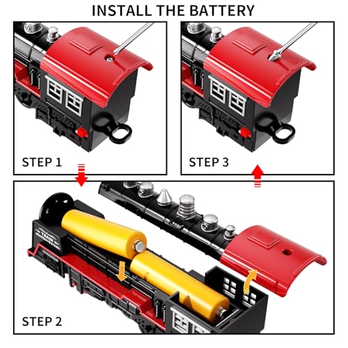 image for Lucky Doug Christmas Train Set Toys for Kids Toddler Ages 3-5 4-7, Toy