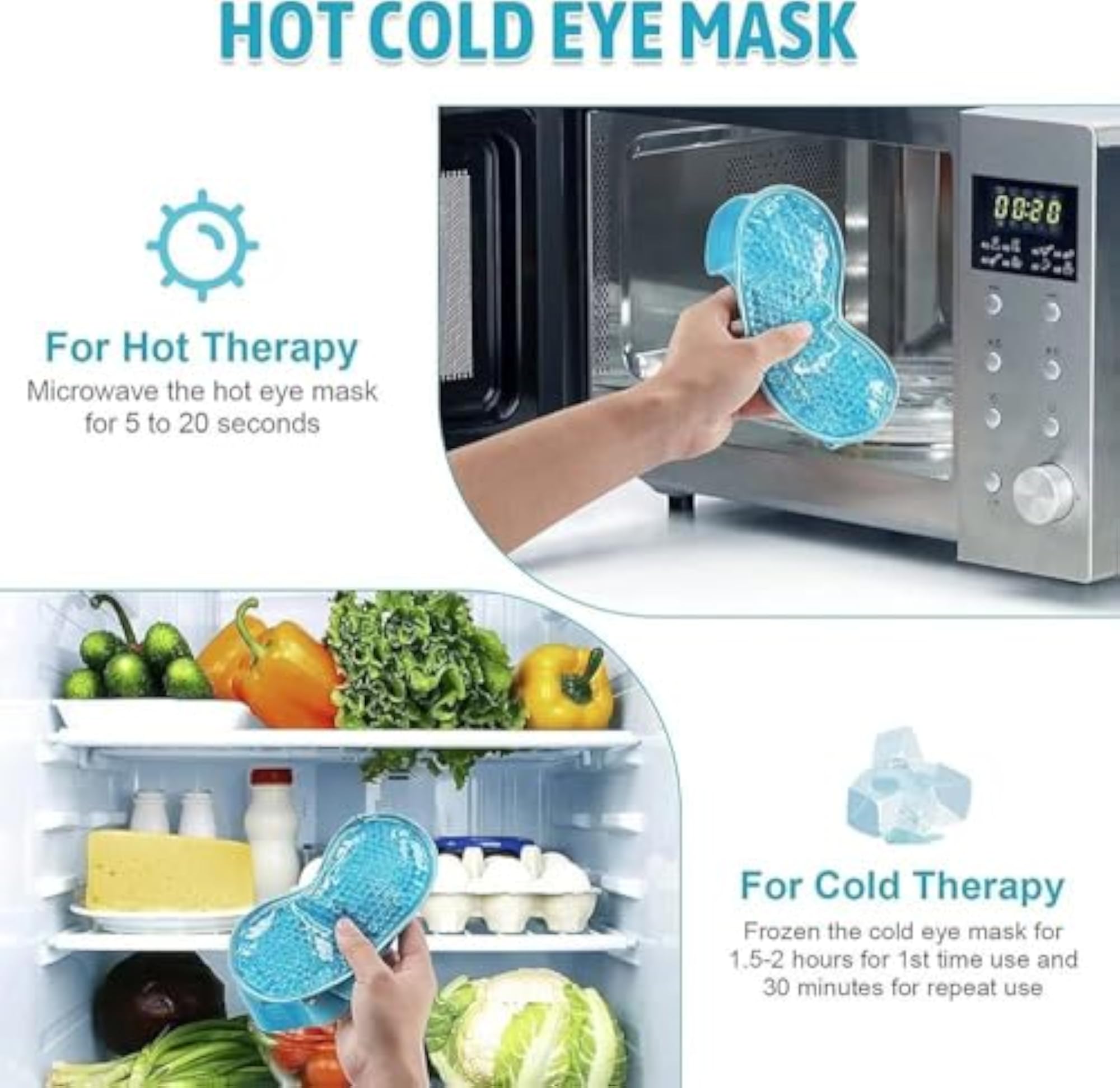 Gel Eye Mask for Puffy Eyes & Dark Circles