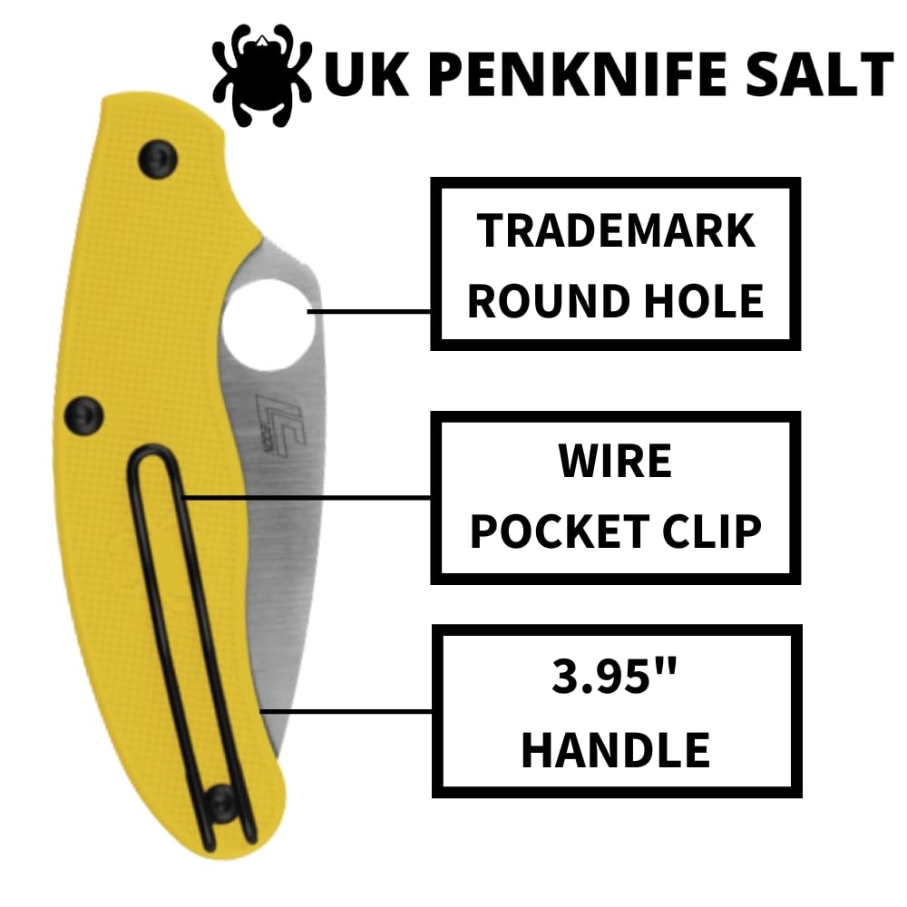 UK Penknife Salt - Mango: FRN* amarillo Acero: LC200N - Filo: Liso