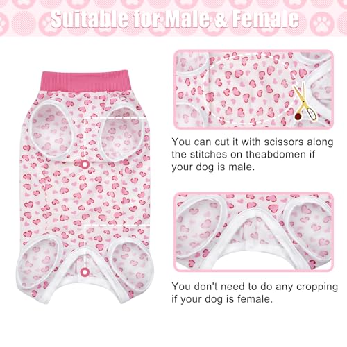 Image of FEimaX Dog Surgery Recovery Suit Female and Male Spay with Pee Hole, Pet Body Suits for Puppy After Spayed, Neuter Surgical Onesie for Small and Medium Dogs Cats, Alternative Bandages E-Collar & Cone