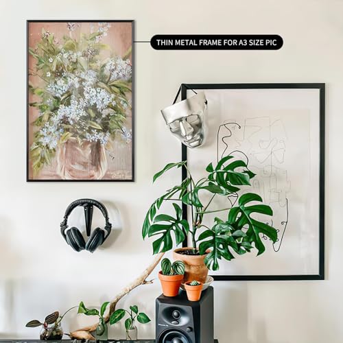 Homso XKJS-BLACK-A3 Picture Frame In Black - 11.7X16.5 Frame Metal Aluminum A3 Poster Frames Thin Border A3 Frame With Shatter-Resistan Acrylic thumb #7