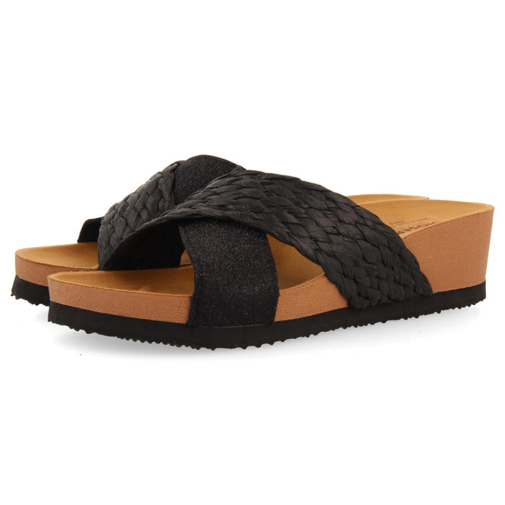 GIOSEPPO GOULDS, Women's Flip Flops, Black, 38 EU, Black/White, 6 UK