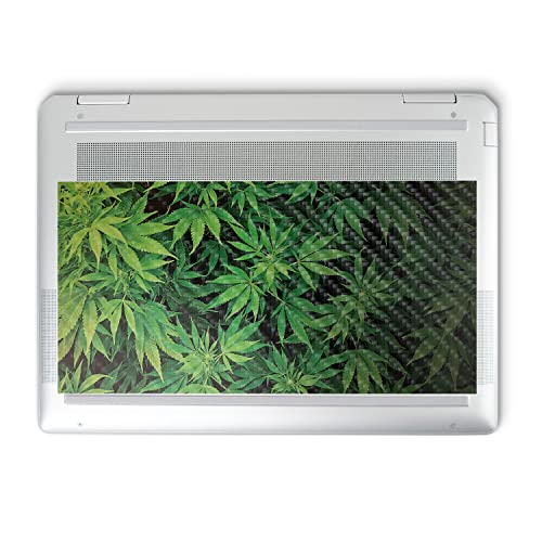 Image of MightySkins Carbon Fiber Skin Compatible with HP Spectre x360 14 inch (2022) Full Wrap Kit - Weed | Protective, Durable Textured Carbon Fiber Finish | Easy to Apply | Made in The USA