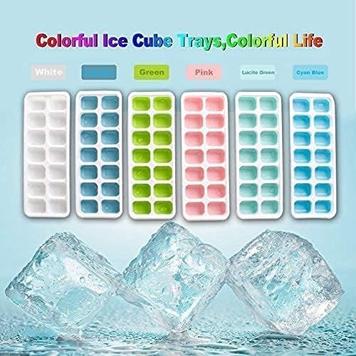 "US Sense Easy-Release Ice Cube Tray - 6 Packs, 84 Cubes, Food-Grade PP & Organic Silicone, Portable & Separable, Dishwasher Safe, Effortless Cleaning & Usage"