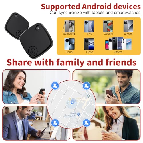 Smart Traceur Tag Localisateur D’Objets Bluetooth Android lot de 4 balises noires - 3