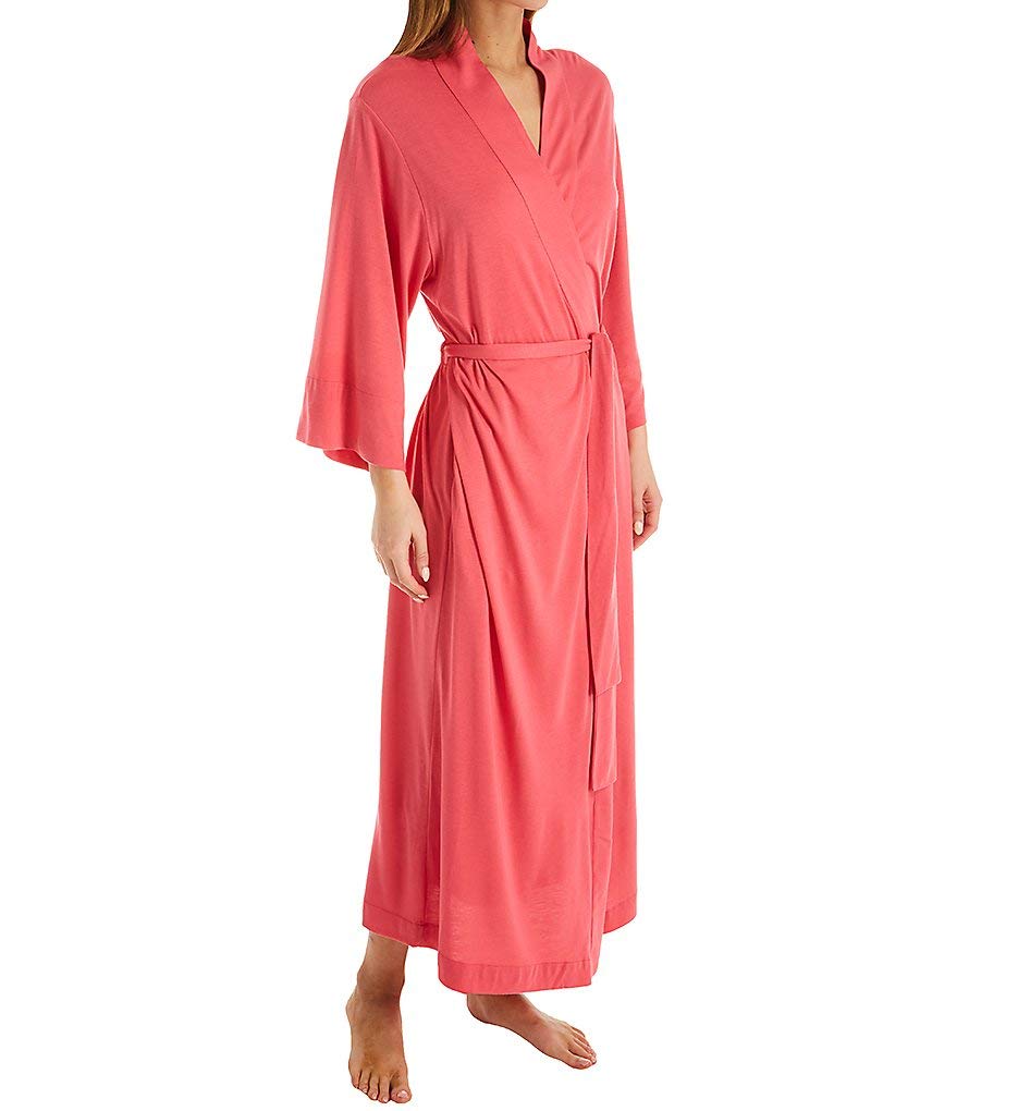 Natori Shangri La Long Robe with Kimono Sleeves, Bathrobe for Women