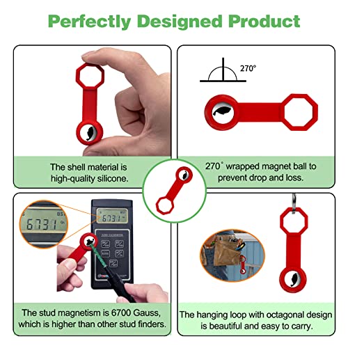Stud Finder Wall Scanner, Magnetic Stud Finder With 6700Gs/34 Pounds Of Pull Magnetic Power, No Batteries Required, Detects Metal Through 7/8" Drywall, Wood, 7/8" Plywood Paneling, Ceramic Tiling #TOP4
