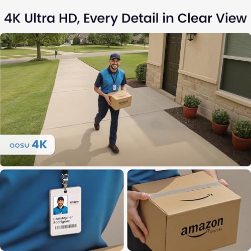 AOSU 4K Security Cameras Wireless Outdoor, 2-Cam Kit with aosuCortex AI, Solar-Powered System, Behavior Detection & Face Recognition, Expandable to 16TB, No Monthly Fee - Image 6
