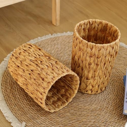 Papelera de imitación mimbre para baño que soluciona la falta de estilo en casa 6