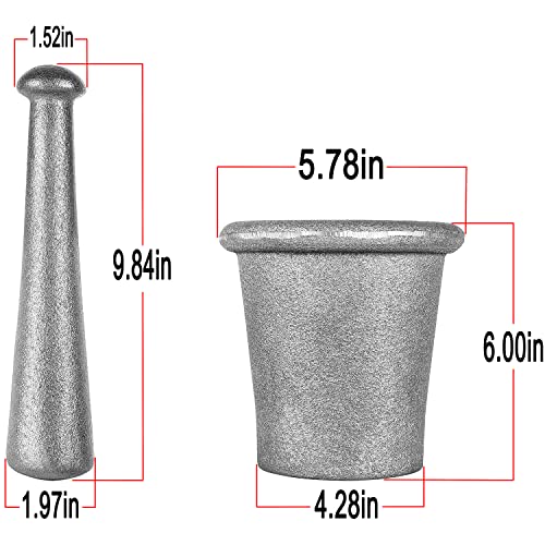 Cast Iron Mortar and Pestle Rock-Ore Crusher Mortar Large Size 6.5KG by Yoursme - Image 5