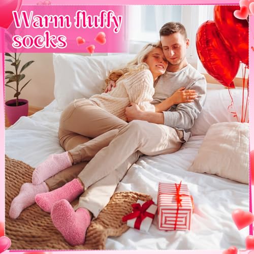Image of Foaincore 12 Pairs Fuzzy Socks Bulk for Women Cozy Fluffy Slipper Socks Warm Soft Sleeping Gifts for Home