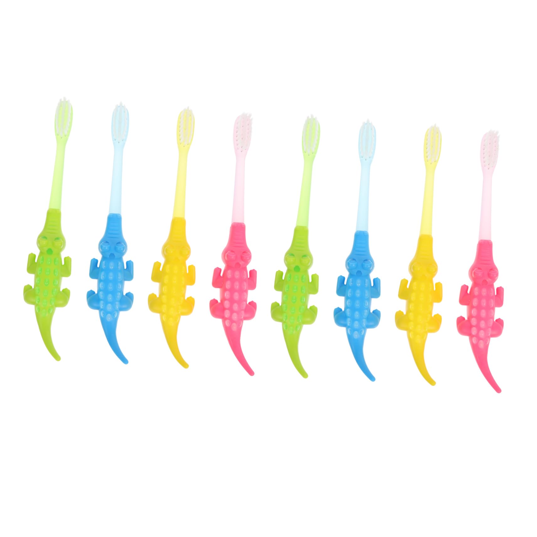 minkissy 32 Pcs Piccolo Coccodrillo Spazzolino da denti per bambini Strumento per l'igiene orale Spazzolino da denti decorativo Spazzolino da denti per bambini Strumento di massaggio Spazzolini da