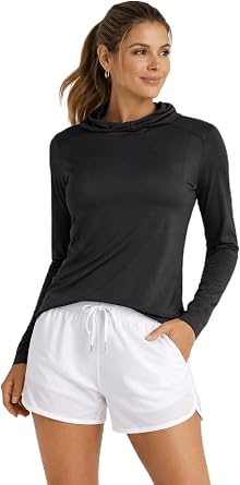 Spyder Womens Long Sleeve Sun Shirt - UPF 50 Sun Protection Hoodie Long Sleeve Shirts for Women Activewear with Pockets