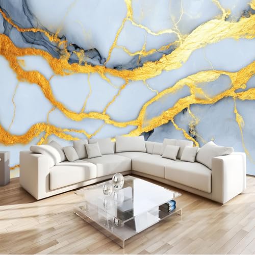 Papier peint marbre gris 350x256 cm pour masquer les défauts - 5