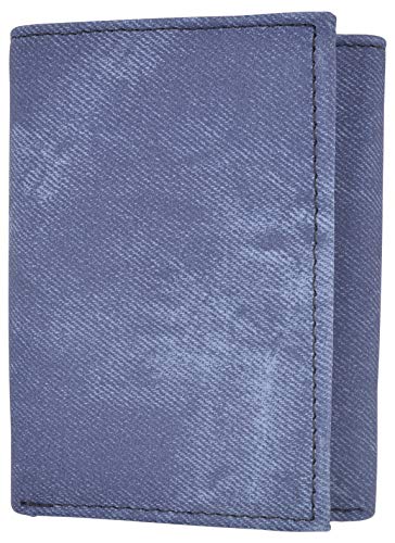 Vegan Leather Trifold Wallets For Men - Cruelty Free Non Leather Mens Wallet With 2 ID Windows (Jean)