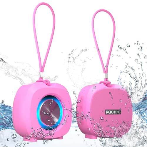 PEICHENG Speaker, Small Portable Bluetooth Wireless IPX5 Waterproof Shower Speaker,Loud Stereo Sound...