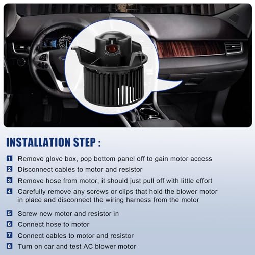 Image of HVAC Blower Motor Fan Replacement for 2004-2015 Nissan Titan, 2005-2015 Nissan Armada, 2004-2010 Infiniti QX56, 2004 Pathfinder - AC Heater Blower Motor Plastic, Replace 700174