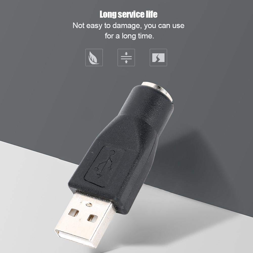 ASHATA 5 szt. adapter USB męski do konwerter myszy lub klawiatury, mały i przenośny, Plug and Play
