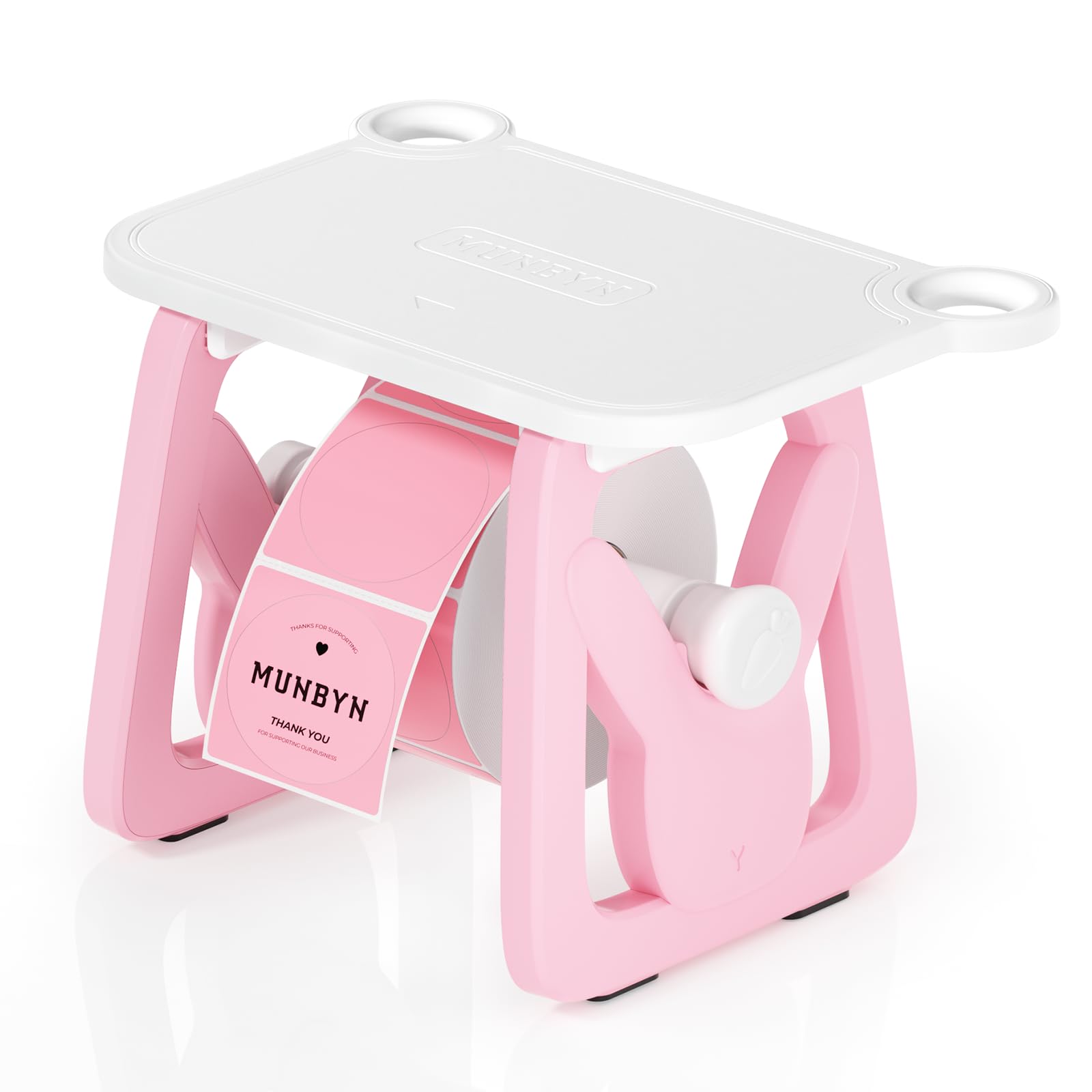 MUNBYN Label Holder for Rolls and Fanfold Labels, Thermal Sticker Holder for Desktop Thermal Printer, Accessory Supplies for Home, Office, Small Business