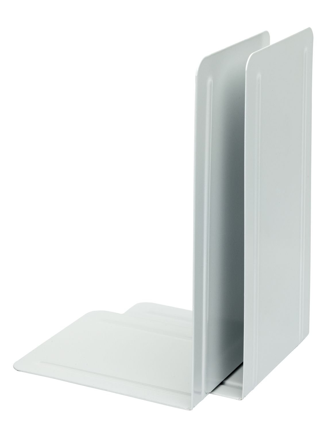 Alco-Albert 4303-10 Buchstützen aus Metall, 10 Paar, 130 x 240 x 140 mm, weiß (Weiß | 10er Pack)