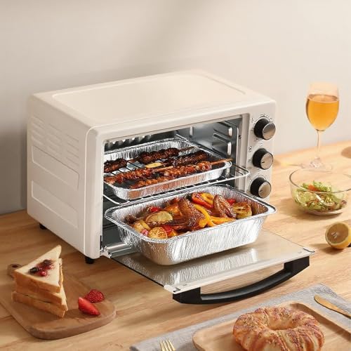 Mudoulu 20 Stück Aluschalen Grill, 31,5 x 21,5 x 5 cm Grillschalen für Gasgrill Holzkohlegrill Backofen, Alu Grillschalen für Fleisch Fisch Gemüse