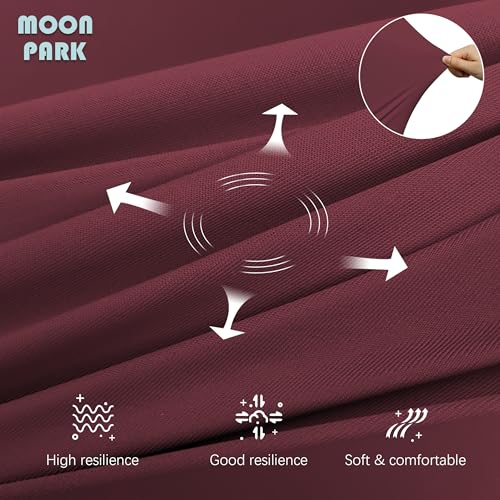 Image of MOON PARK Pregnancy Pillows for Sleeping - U Shaped Full Body Maternity Pillow with Removable Cover - Support for Back, Legs, Belly, HIPS - 65 Inch - Burgundy - Cooling Cover