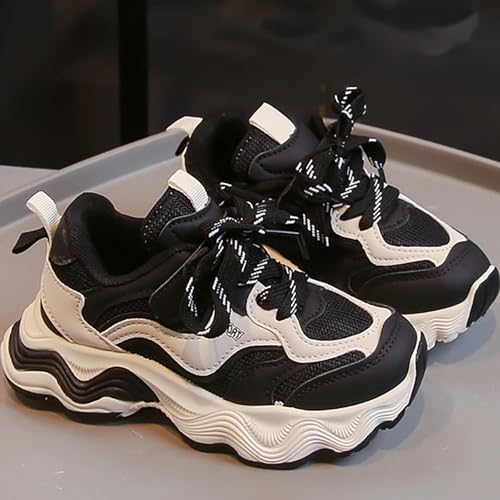 Toddler Kids Sneakers Boys Girls Lightweight Breathable Strap Athletic Tennis Lace-Up Shoes for Running Walking4