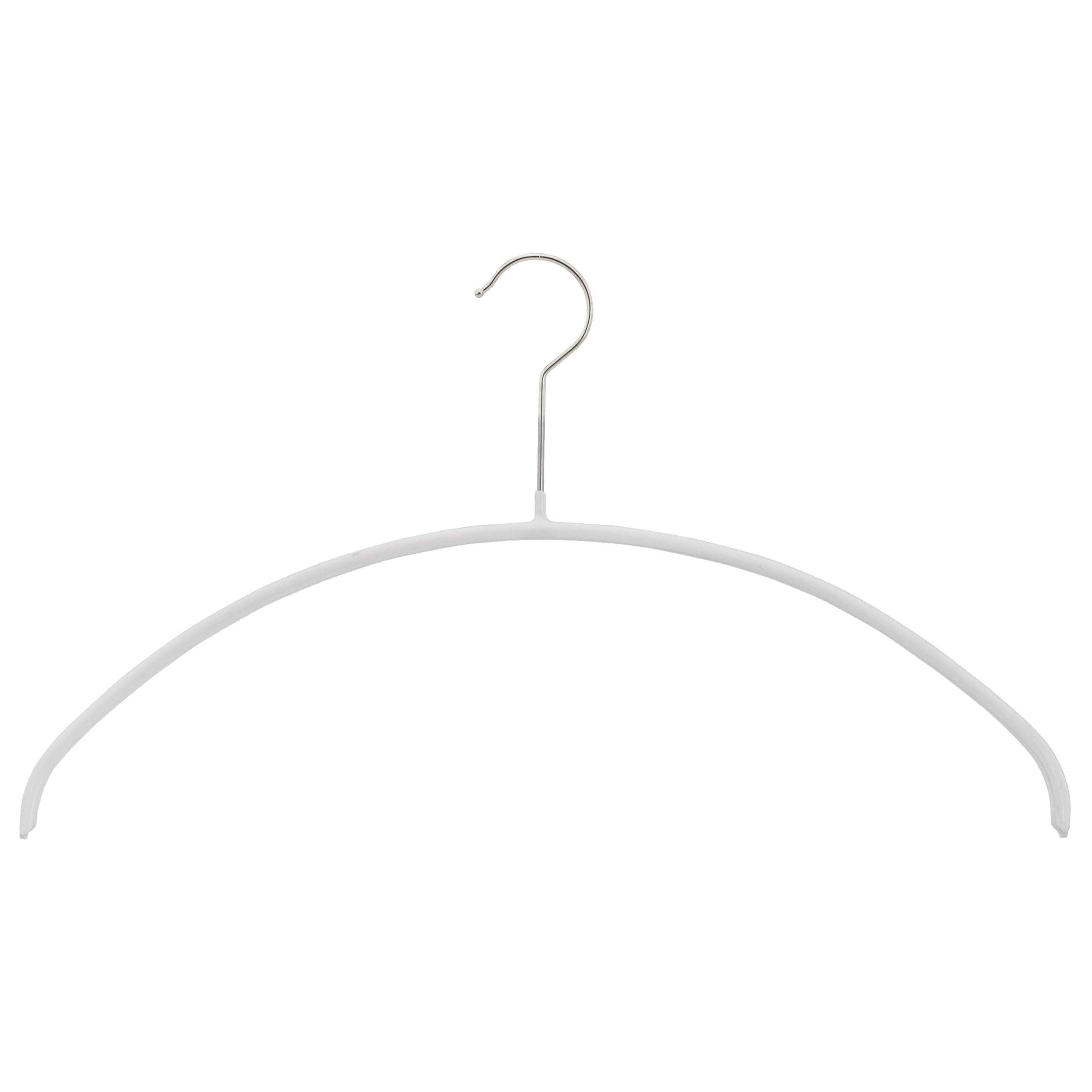 MAWA by Reston Lloyd Euro Series Light/Thin Non-Slip Space Saving Clothes Hanger for Shirts and Dresses, Style 40/P, Set of 2, White