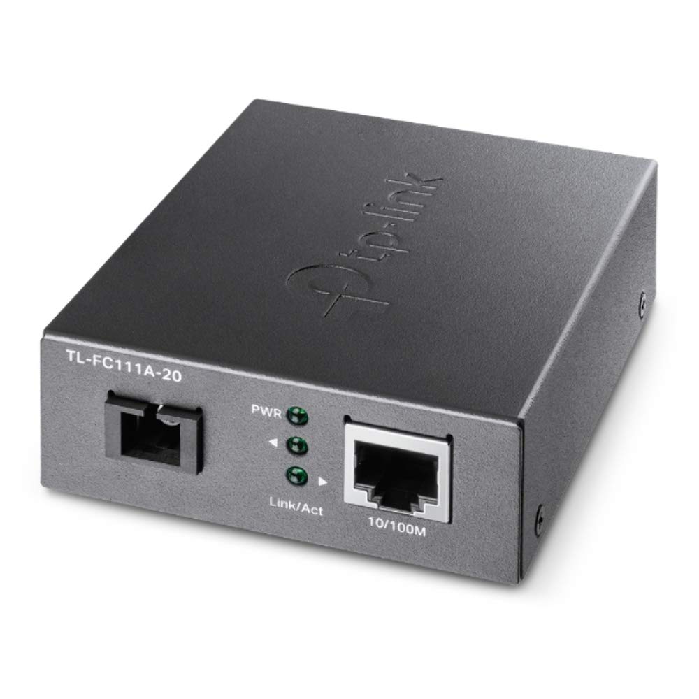 TP-Link TL-FC111A-20 10/100Mbps WDM Media Converter (100M-RJ45 Connector 100M SC Fiber Optic Connection, Extension of Fibre Optic Distance up to 20 km)
