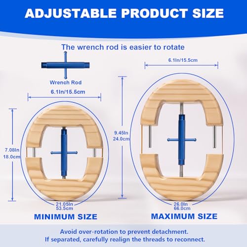 Image of Hat Stretcher, Cowboy Hat Stretcher for Fitted Hats, Hats Jack with Wrench, Extender Widener for Men Cowboy Baseball Caps