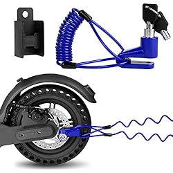 Candado Para Xiaomi M365 Ainiv Candado Patinete Eléctrico, Candado Moto, Cadena Antirrobo Moto Disco 8mm, Candado Disco Moto Accesorios Patinete Electrico para Xiaomi Mijia M365, para Moto, Bicicleta (Azul)