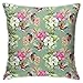 Federe Confezione Acquerello colorato fiori e uccelli cuscino copre cuscinetto quadrato decorativo federa morbida cuscino solido cuscino per divano camera da letto auto 18 x 18 pollici