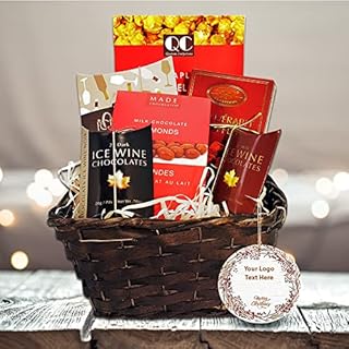 Gift basket for Christmas | Gift Hampers | Holiday Gift Basket | Gift Baskets with Chocolates for any occasion | Birthday Gift Basket | Gift Basket for Mom | Housewarming Gift Basket | Gift Basket for Teacher | A Christmas Gift Send with Your Personalized Message. (Sweet Basket I with Custom Wooden Ornament)