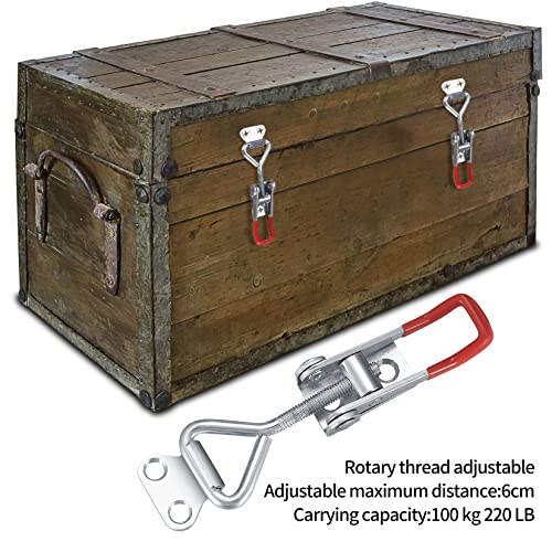 10 Stk Knebelverschluss +40 Stk Schrauben, Kistenverschluss Spannverschluss Eckbefestigung, Ladekapazität Türverschluss Eckverschluss Hebelspanner Verschluss Knopf Knebelverschluss