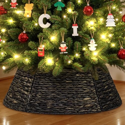 Lanpn 42in Natural Rattan Christmas Tree Collar
